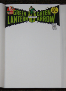 DC Green Lantern Green Arrow #87 Facsimile  BLANK Sketch Cover Variant  -