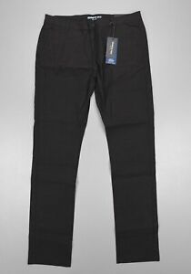 Kenneth Cole Chino 5-Pocket Tech Pants Slim Fit Mobility Trousers Stretch Black