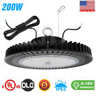 200W UFO LED High Bay Light Dimmable Commercial Warehouse Shop Lights 5000K DLC