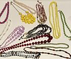 Mix Lot 13 Vintage Necklaces Multi strand Bead Japan Glass More