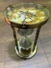 Hourglass Sand timer Clock Compass Hourglass Antique Finish Brass Sand Timer