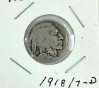1918/7 D  Buffalo Nickel