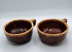 Hull Soup Chilli Bowl with Handle Brown Drip Glaze Oven Proof 5