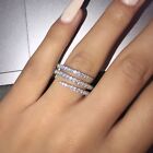 Infinity Jewelry 925 Silver Filled Ring Cubic Zircon Women Party Ring Sz 6-10