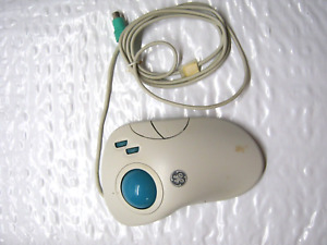 Vintage General Electric Trackball Mouse with Dual Wheel DB9 PS/2, GE