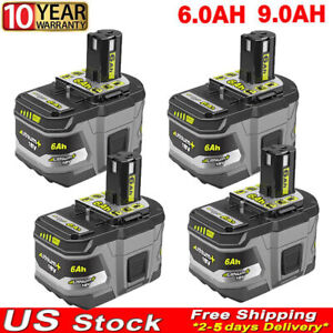4x 9.0Ah For RYOBI P108 One Plus High Capacity Battery 18 Volt Lithium-Ion New