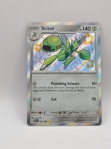 Scizor 191/091 SHINY HOLO RARE Pokemon Paldean Fates TCG Card NM