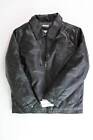 Perry Ellis Men's Black Leather Jacket 2XL XXL Full Zip Soft!