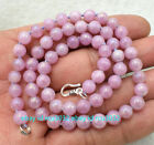 8mm Natural Shiny Pink Quartz Round Beads Gemstone Necklace 20