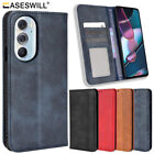 For Motorola Moto G Play (2023) PU Leather Wallet Flip Case + Screen Protector
