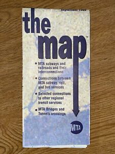 MTA The Map September 1999 New York City NYC Subway Routes Railroad Bus Transit