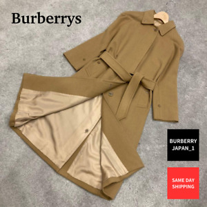 Burberry London Camel Cashmere Blend Long Coat with Belt size S japanese JP #16