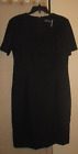 12 L Large Black dress Sag Harbor decorative accents zip back wrinkle resistant