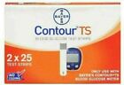 Contour TS 2X25 Blood Glucose 50 Test Strips expiry may/2025 free shipping