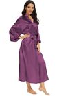 Women's Satin Gown Robe~ Size 4XL Deep Purple ~ New~