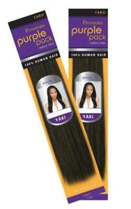 (2 Pack) Outre Premium Purple Pack Human Hair Yaki 18