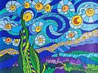 Romero Britto MY STARRY NIGHT POPART Hand Signed Numbered After Van Gogh HUGE