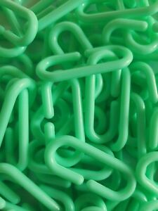 100 Plastic C-Clips (Choose Color) Chain Links Sugar Glider Bird Toy Parts