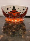 New Johanna Parker Carnival Cottage Owl Bowl 9 Inches