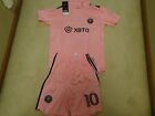 Messi Inter Miami Kids Full Pink Uniform Set Age 8-10 jersey/shorts - New