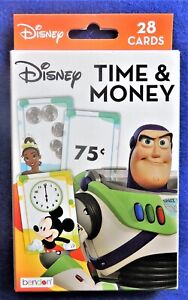 28 Disney Time & Money Flash Learning Cards Disney-Pixar Characters Bendon New