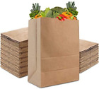 57 Lb Kraft Paper Bag (100 Count) Heavy Duty, Large Brown Paper Grocery Bags for