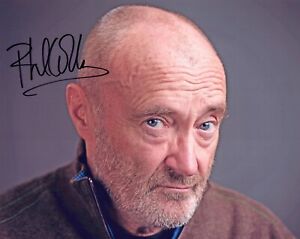 A fantastic 10x8 Autographed Photo of Phil Collins & CoA