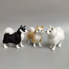 1/6 Dollhouse Mini Lovely Samoye Husky Model Simulation Dog Plush Toy Kids Toys