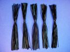 5 silicone Skirts  Solid Black 5-91 Fishing Lures Spinnerbait Buzz Bait jigs