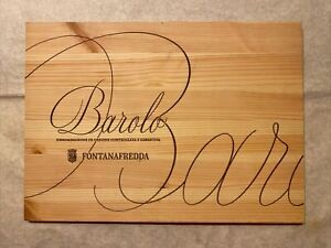 1 Rare Wine Wood Panel Fontanafredda Italy Vintage CRATE BOX SIDE 4/24 900d