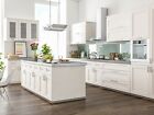 All Wood RTA 10X10 Glacier White Transitional Kitchen Cabinets Shaker Modern