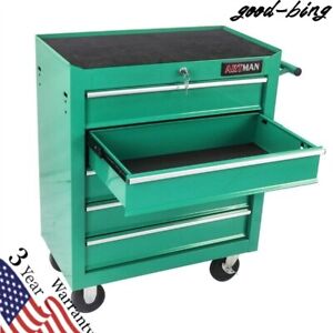 5-Drawer Rolling Tool Box Cart Tool Storage Cabinet Steel Lockable Tool Chest