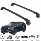 Roof Rack Cross Bars For Mazda CX 90 2023-2025 Fits Flush Rails Black