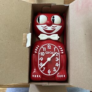 Vintage SPACE CHERRY RED KIT CAT CLOCK 15.5