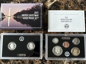 2021-S Silver Proof Set US Mint 7 Coin Set Original Packaging And COA