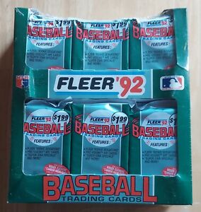 1992 Fleer Baseball 24 Jumbo Packs In Sealed Box Rookie Sensations RARE