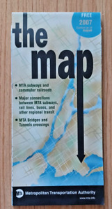 2007 New York City NYC Subway Map MTA Metropolitan Transit Routes