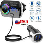 Car USB Fast Charger AUX FM Transmitter MP3 Player Bluetooth-compatible QC 3.0