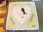 Rare Vintage Moschino Olive Oyl Popeye Silk Scarf 20x20 Square Made in Italy