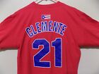Roberto Clemente Pirates/Puerto Rico/Jersey/T-Shirt (XL Adult) Majestic/Great