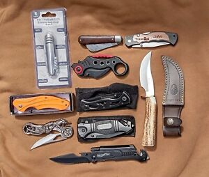 Pocket Knife Lot Of 10. Smith & Wesson, Kentucky Cutlery, Muelay, Cassel, Etc.