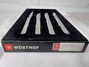 Set of 4 Wusthof Dreizack Trident Stainless Steel Steak Knives, New in Package