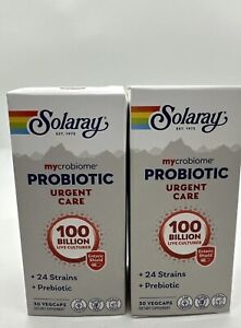 Solaray Mycrobiome Probiotic Urgent Care 100 Billion +24 Strains | 60 VegCaps