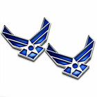 U.S. Air Force USAF Logo 100% 3D Metal Car Auto Motor Badge Emblem Sticker 2pcs