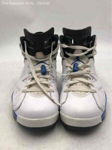 Nike Mens Air Jordan 6 Retro 384664-107 Blue White Leather Sneaker Shoes Size 10