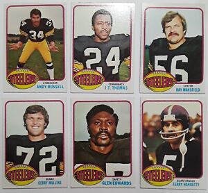 New Listing1976 Topps Pittsburgh Steelers Vintage Football Card Lot (6 ct) All Cards Pic'd
