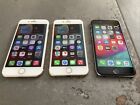 LOT OF 3 iPhones: 7 - 128GB RGld+ 6S - 128gb Gld + 6 - 64GB Gray *WORKING*
