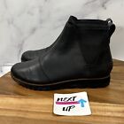 Sorel Womens Harlow Chelsea Boots Size 7.5 Black Leather Ankle Booties Comfort