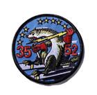52 TFW 35 TFW Tactical Fighter Wing Wild Weasel Patch  – Plastic Backing