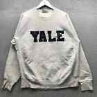 Vintage Lee Yale Sweatshirt Men's XL Long Sleeve Embroidered Heathered Gray